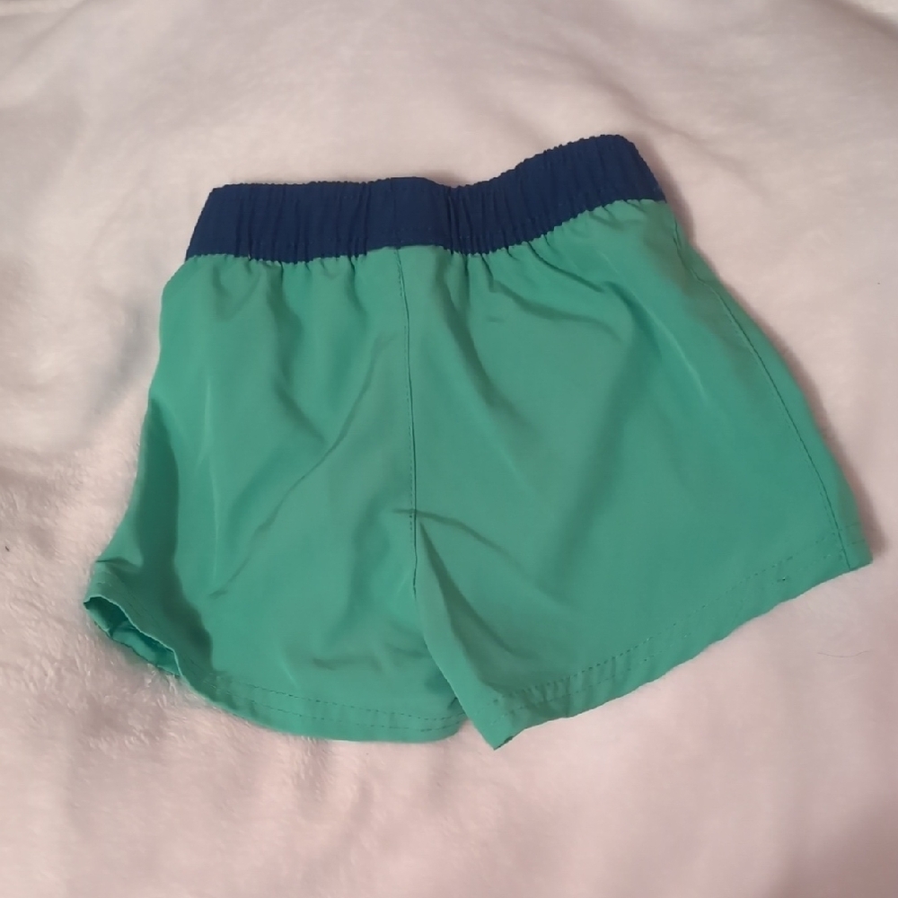 Wonder Nation Blue and Green Swim Shorts 12 Month - Picture 2 of 3